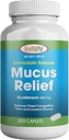 HealthLife® Mucus Relief Guaifenesin Caplets 400 mg, Comunicado inmediato (300 conteo) Esperador rápido en acción, Thin y Loosens Mucus, Alivia la congestión de pecho, tos, frío y gripe