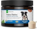 Ultimate Pet Nutrition Nutra Thrive Canine, 40-in-1 Suplemento de Polvo Nutricional para Perros con Digestión y Soporte Inmunitario, Vitaminas, Minerales, Probióticos, Enzimas, 30 Scoops
