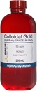 True Colloidal Gold (50 ppm) - 99.99+% Purity - 250 mL (8.45 Fl Oz) en una botella de plástico libre de BPA, 1 Conde (Pack of 1)