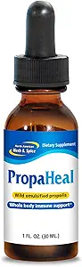 NORTH AMERICAN HERB &amp; SPICE PropaHeal - 1 fl. oz. - Wild, Emulsified Propolis Extract - Immune Support - Non-GMO - 130 Servings