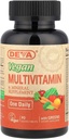DEVA Tiny Tablets Vegan Multivitaminas para Hombres Mujer, Multivitamina con Hierro, Suplemento Mineral, Vitamina C, Complejo Vitamina B12, Vitamina E, Zinc, Gluten Gratis, 90 Tablets