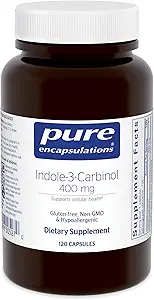 Encapsulaciones puras Indole-3-Carbinol 400 mg  Supports Healthy Breast, and Cervical Cell Function ← 120 Capsules