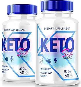 (2 Pack) Keto Side Capsules, Suplemento Premium para soportar el estilo de vida activo, el soporte de Keto 100% natural para Achieve Fit and Healthy Body, KetoSide Detox Pills Reviews (120 cápsulas)