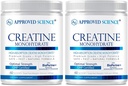 Polvo de Monohidrato de Creatina aprobado con BioPerine - Soporte de entrenamiento - 120 Servings - 5g Por Serving - Unflavored - Pack of 2 - Non-GMO, Vegan