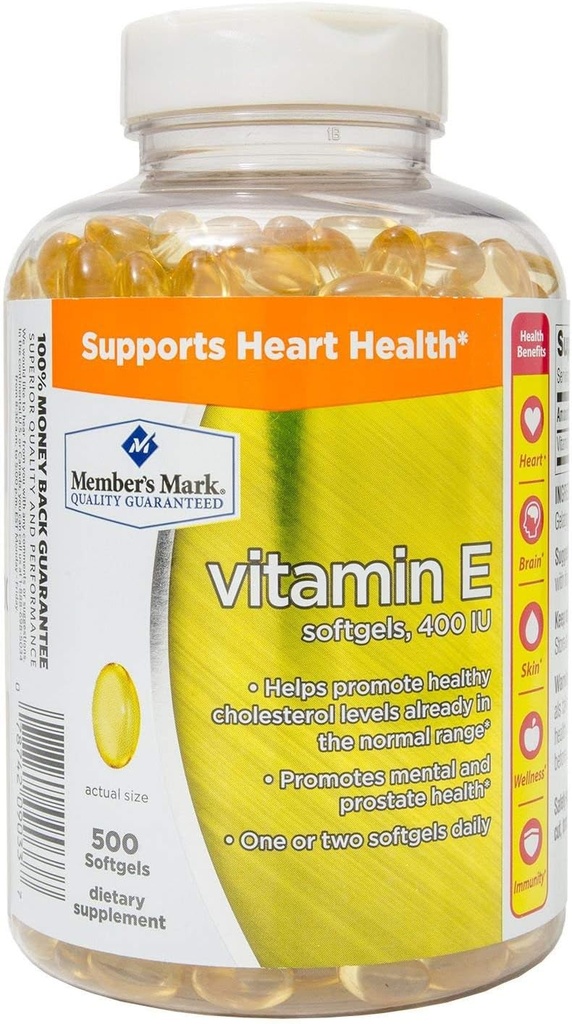 Member's Mark Vitamin E 400 IU Dietary Supplement (500 Count)