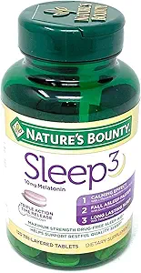 Nature's Bounty Sleep3 10mg. Melatonin, 120 Tablets