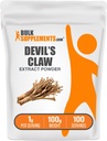 BulkSupplements.com Extract Powder de la garra del diablo - de la raíz de la garra del diablo, Suplemento Herbal - Vegan &amp; Gluten Gratis, 1g por Serving, 100g (3.5 oz) (Pack of 1)