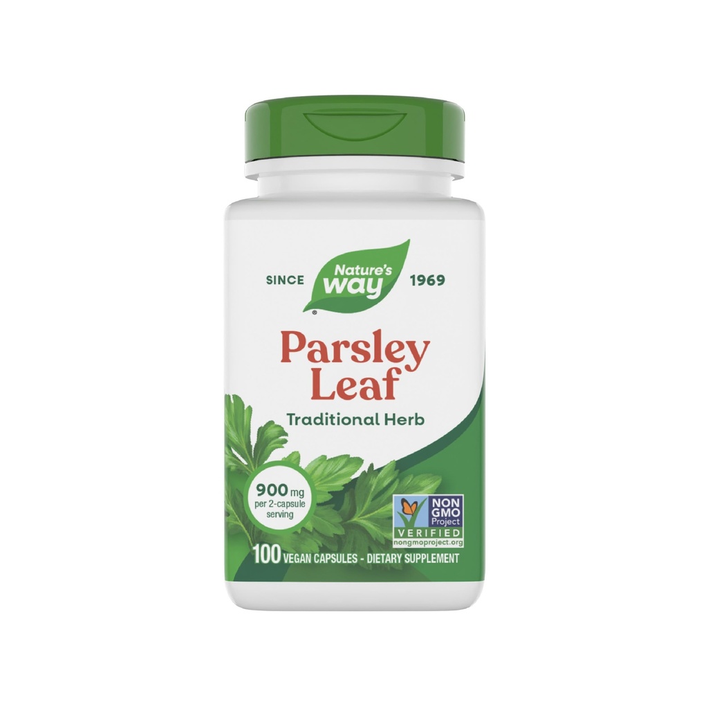 Nature's Way Premium Herbal Parsley Leaf Provides Chlorophyll, 100 Vegan Capsules