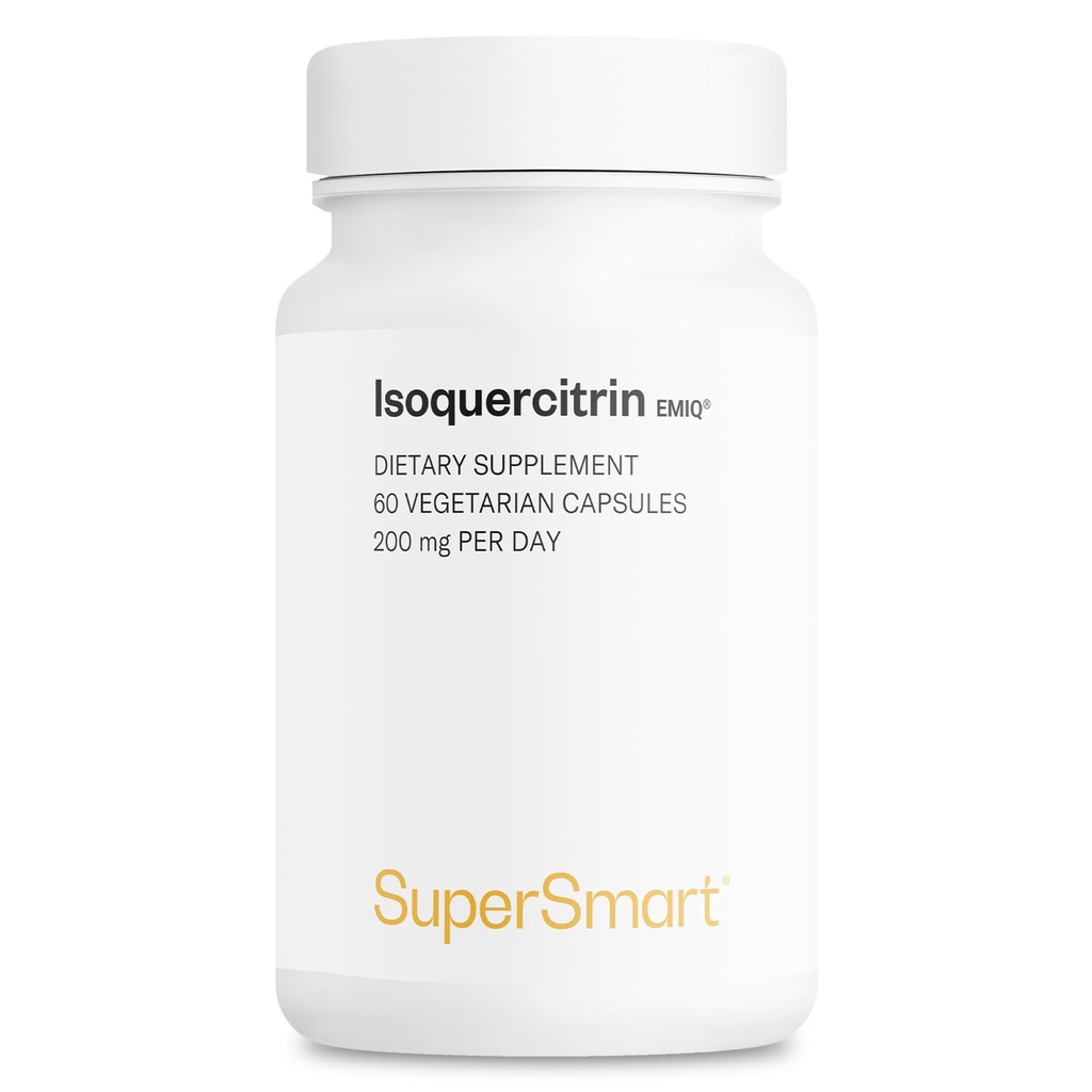 Supersmart - Alpha Glycosyl IsoQuercitrin 200mg por día - Bioactive Quercetin EMIQ - Suplemento Flavonoide ← No GMO &amp; Gluten Gratis - 60 cápsulas vegetarianas