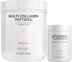 Joint &amp; Immune Support Duo: Collagen Peptides Powder y Turmeric
