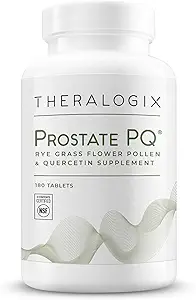 Theralogix Prostate PQ - Rye Grass Pollen Extract " Quercetin Supplement - 90-Day Supply - Antioxidant Support for Prostate " Pelvic Health " Urinary Tract Function* - NSF certificado - 180 Tablets