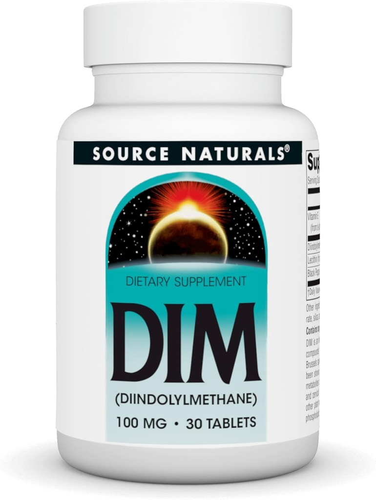 Fuente Naturales DIM, Diindolylmetano, 100 mg - 30 Tabletas