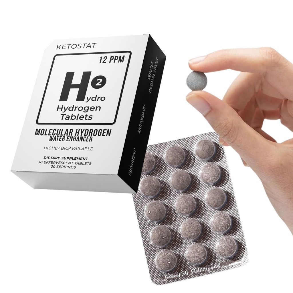 Hidrogen Water Tablets for Drinking Water 30 Cuenta Crea 12 PPM Nanobubbles - US Company