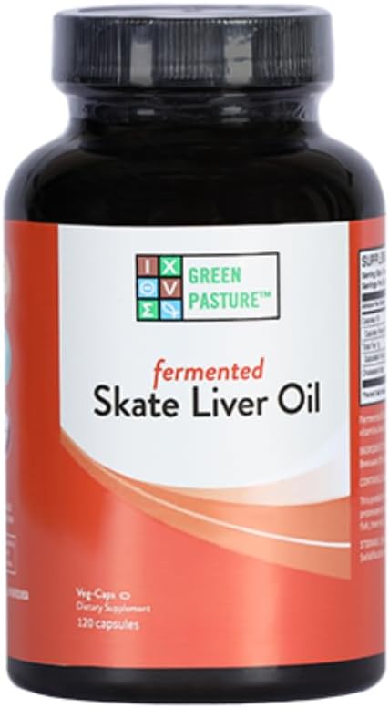 Green Pasture Fermented Skate Liver Oil - 120 cápsulas