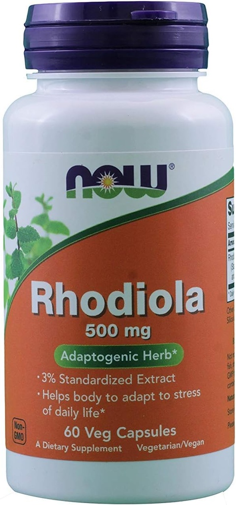 Ahora Alimentos Rhodiola Rhodiola Rosea, 60 cápsulas / 500 mg