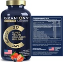 Suplementos Vegan Collagen para Mujeres y Hombres - Colagen Boost Tablets - Belleza Booster Vegan Biotina, Ácido Hialurónico, Aminoácidos, Péptidos de Collagen Orgánico - 30 Collagen Píldoras Veganas
