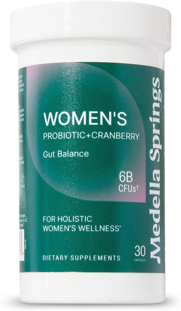 Probiótico de mujeres + Prebiótico con arándano – 6 millones de CFU, 4 niveles de Fórmula (B. Longum &amp; B. Lactis) para la salud vaginal y digestiva – alta calidad, apoyo diario Probióticos para mujeres