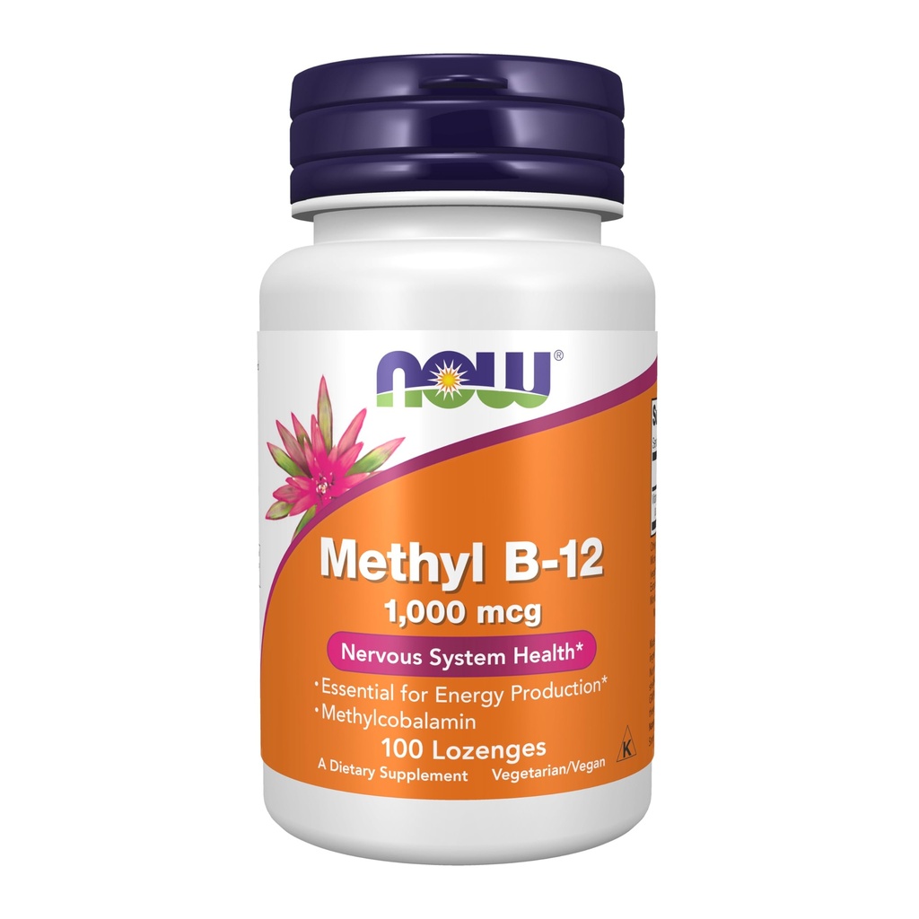 AHORA Suplementos, Metil B-12 (Metilcobalamina) 1.000 mcg, Nervous System Health*, 100 Lozenges