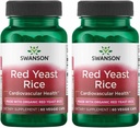 Swanson Hecho con traje de levadura roja tradicional orgánico 600 Milligrams 60 Veg Capsules (2 Pack)