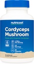 Nutricost Cordyceps Mushroom Capsules 1100mg, 45 Serv - CCOF Certified Made with Organic, Vegetarian, Gluten Free, 550mg Por Capsule (90 Capsules)