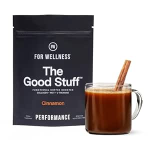 Para Wellness The Good Stuff Performance – Coffee Booster tención Collagen + MCT Powder Suplemento con L-Theanine y Antioxidantes para la energía libre de jitters " Stamina  durable Non-Dairy, Keto-Friendly, 30 Servings