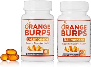 Naranja Burps ← D-Limonene Suplemento - Acid Reducer (Antacid for Acid Reflux), Heartburn Relief, GERD Relief, and Indigestion Relief ← Orange Peel Extract for Health and Wellness (1,000 mg, Pack of 2)