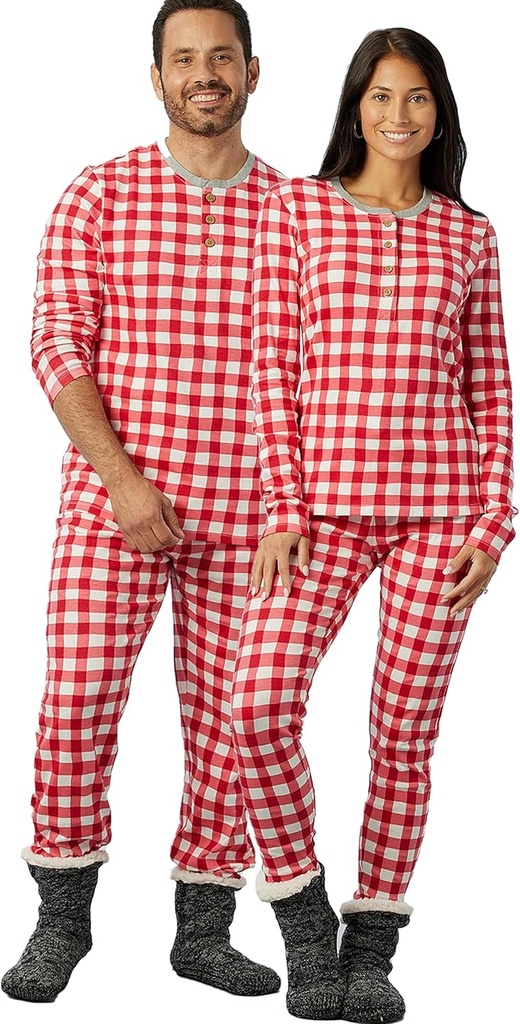 HonestBaby Familia Vacaciones Pajamas 100% algodón orgánico para hombres, mujeres, niños, niños pequeños, bebés, niñas, Unisex, mascotas