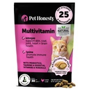 Cat Multivitamin Crunchy & Creamy Chews - Cat Treats for Health + Immune, Joint Support, Skin & Coat, & Digestion - Vitamins with Omega 3s, Lysine & Probiotics (30 Day Supply)