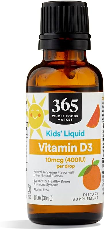 365 by Whole Foods Market, Vitamina D-3 Liquid 400Iu Tangerine Flavor, 1 Ounce