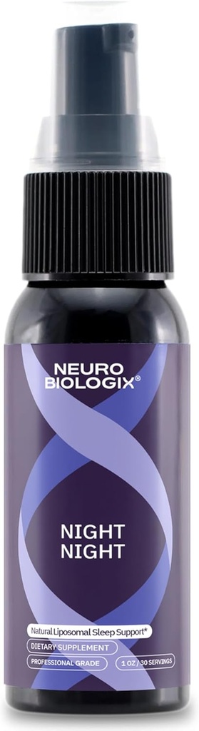 Night Night Liposomal Spray – Suplemento No-Habit-Forming Sleep con Melatonin &amp; GABA - Fast-Absorbing Sleep Spray para promover el descanso, la relajación y el humor positivo - libre de alérgenos &amp; vegano