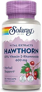 SOLARAY One Daily Hawthorn Extract Supplement, 600mg tención 30 Count