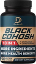 Black Cohosh Suplemento - 3 Menopause &amp; Immune Health - Blend of 12 Potent Herb Incluye Dong Quai, Chasteberry, Wild Yam, Red Clover, Black Pepper &amp; Others - 90 Vegan Capsules