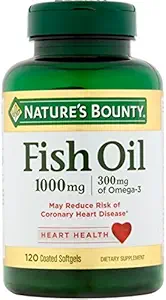 Bounty 300 mg Omega-3 Fish Oil 1000 mg Softgels 120 geles blandos (Pack of 2)