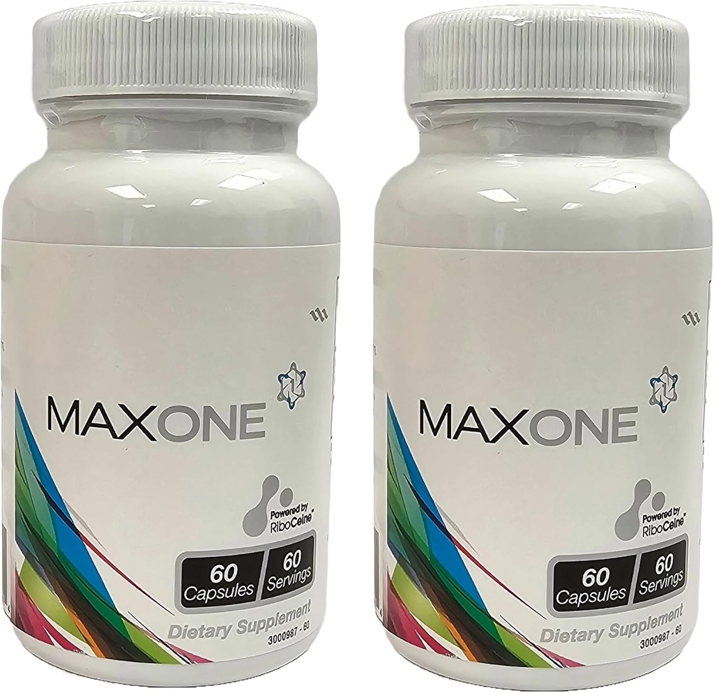 Max One, Suplemento de Riboceina focalizada, 60 cápsulas vegetales, 30 piezas (Pack of 2)