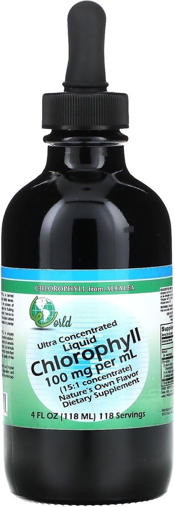 WORLD ORGANIC Liq Chlorophyll 15:1 Concentrate, 0.02 Libra