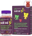 LYL Krill Oil Kid Gummy Bears with Vitamin D 3, Vitamina E and Vitamina A - phospholipid-Bound Omega 3 for Healthy Growth &amp; Development - Gummy Bears with Orange, Apple & Raspberries Taste (Pack of 30)
