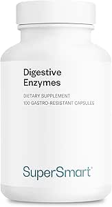 Supersmart - Digestive Enzymes (High Potency) - 15-in-1 Multi Enzymes Suplemento - con Lipase, Bromelain, Amylase, Lactase, Protease, Invertase ← No GMO &amp; Gluten Gratis - 100 Delayed Release Capsules