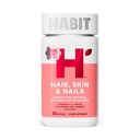 Habit Hair, Skin & Nails Supplement (60 Capsules) - New Look, Supports Skin Hydration, Hair & Nail Strength, Biotin 2000mcg, Vitamin A & C, Hyaluronic Acid, Rosehip, Vegan, Non-GMO (1 Pack)
