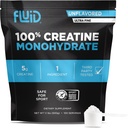 Cretina Fluida - 100% Cretina Monohydrate Polvo, Desenflavorado, Deporte informado certificado, 5g por Serving (100 Servimientos)