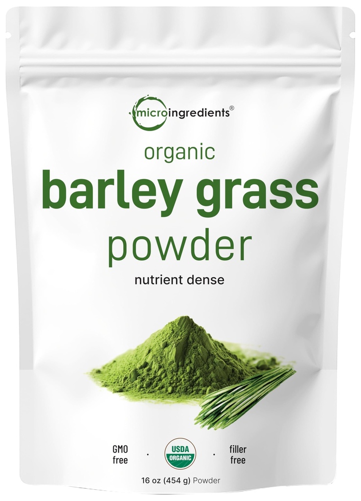 Orgánica Barley Grass Powder, 16 onzas peru US Grown TENIDO Rich in Vitamins, Minerals, Fibers, " Antioxidantes TEN Superfood Greens Mix for Immune Health and Digestion Support ← Non-GMO