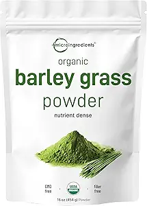 Orgánica Barley Grass Powder, 16 onzas peru US Grown TENIDO Rich in Vitamins, Minerals, Fibers, " Antioxidantes TEN Superfood Greens Mix for Immune Health and Digestion Support ← Non-GMO