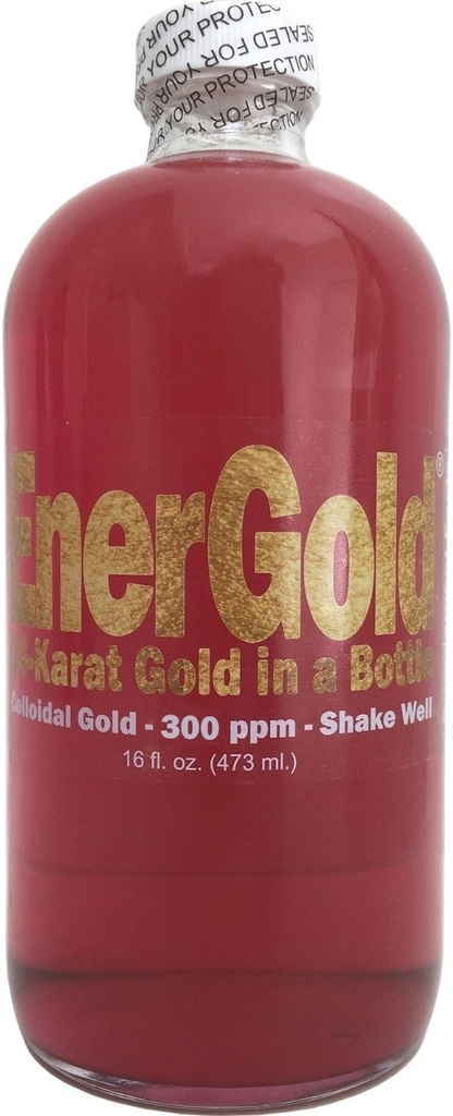 EnerGold® 99.99%-Pure Ultraconcentrated 200-ppm Ruby-Red Colloidal Gold. Deflect Radiation &amp; EMFs, Reparar ADN, Regenerar Pineal Gland, Rejuvenecer Todos los Tissues del Cuerpo, Energizar su Aura,...
