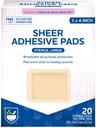 Rite Aid Sheer Adhesive Bandages with Sterile Non Stick Pad, 3" x 4" - 20 Conde peru Wound Care/First Aid Supplies ¦ Bandage Wrap ¦