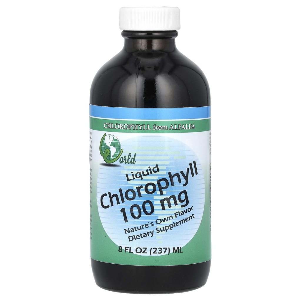 World Organic - Chlorophyll Liquid 100mg, 8 oz liquid