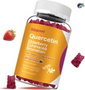 Quercetin Gummies with Bromelain, Elderberry, Echinacea, Vitamina C D Zinc - Immune System Support 60 Condes Pure Quercetin Gummies for Kids &amp; Adults
