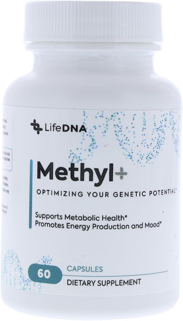 LIFEDNA Methyl + Methylfolate - Methylated Folate Multivitamin Complex with TMG Optimized Homocysteine, Brain, Cardiovascular & Neurotransmitter Support