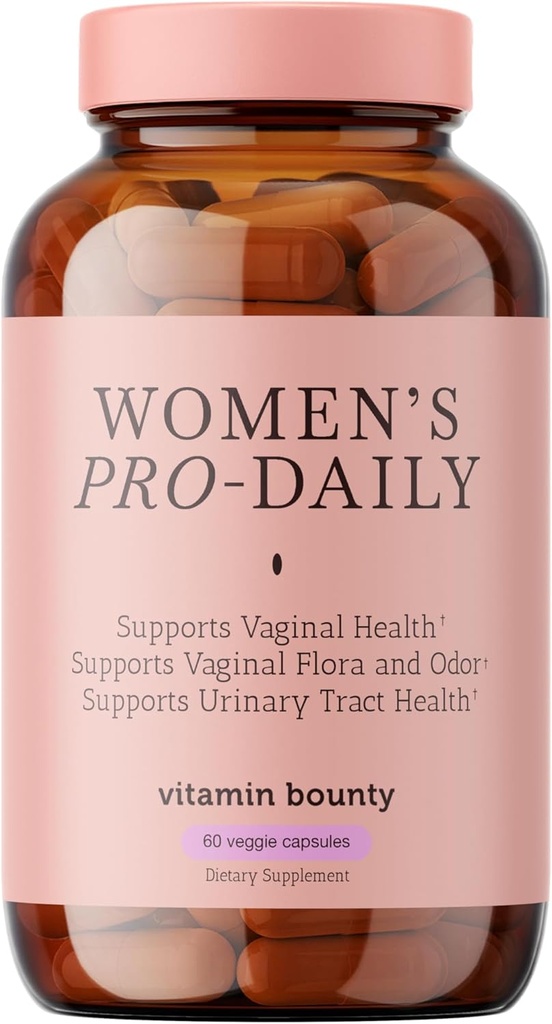 Vitamina Bounty Probióticos de Vaginal Femenino Pro-Daily - 10 Billones CFU, 5 Strains with Cranberry for Female Vaginal Health - Probiotics for Women pH Balance - Digestive & Urinary Support - 60 cápsulas