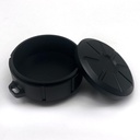 Aluminio Aleación de Aluminio Pequeña Caja de Vitamina A prueba de Agua Organizador de Pill Dispenser Suplemento Titular para Píldoras/Vitamin/Fish Oil (Black)