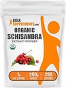 BulkSupplements.com Orgánica Schisandra Extract Powder - Schisandra Supplement, de Schisandra Berries, Herbal Supplement - Gluten Free - 1g per Serving, 250g (8.8 oz) (Pack of 1)