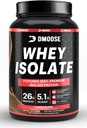 DMoose Whey Isolate Protein Powder I 26 g Protein I 5.1g BCAAS I Gluten Free I Helps Maintain Muscle Mass " Decrease Recovery Time I Chocolate &amp; Vanilla I 30 Servings